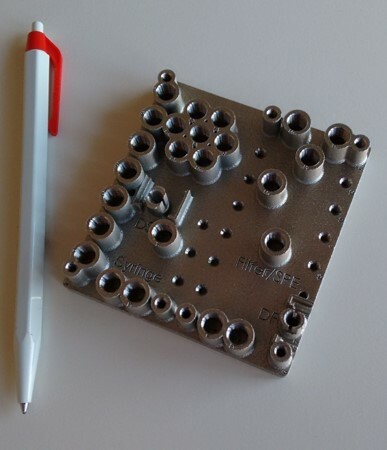 3D-printed steel fluidic device dev.